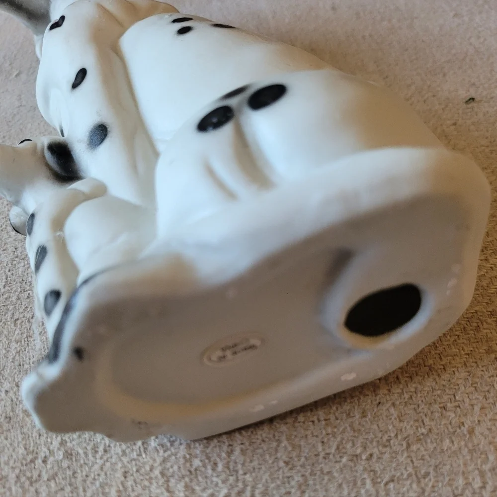 Vintage Porcelain Figurine Statue of 2 Dalmatians Black and White 8